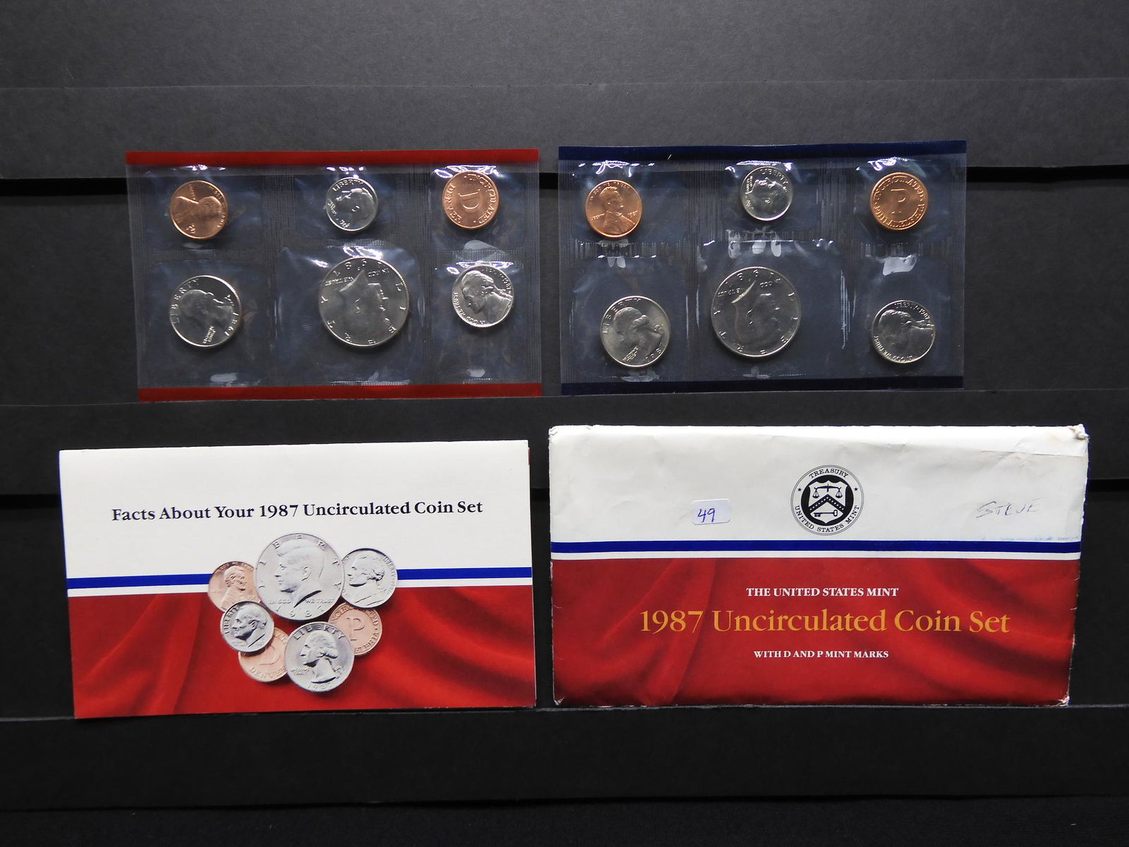 1987 P/D 9-coin US Mint Set.  GEM in original holder. (1 of 6)