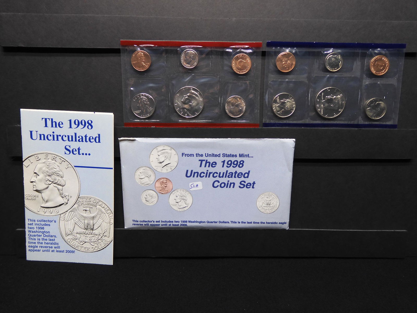 1998 P/D 9-coin US Mint Set.  GEM in original holder. (1 of 6)