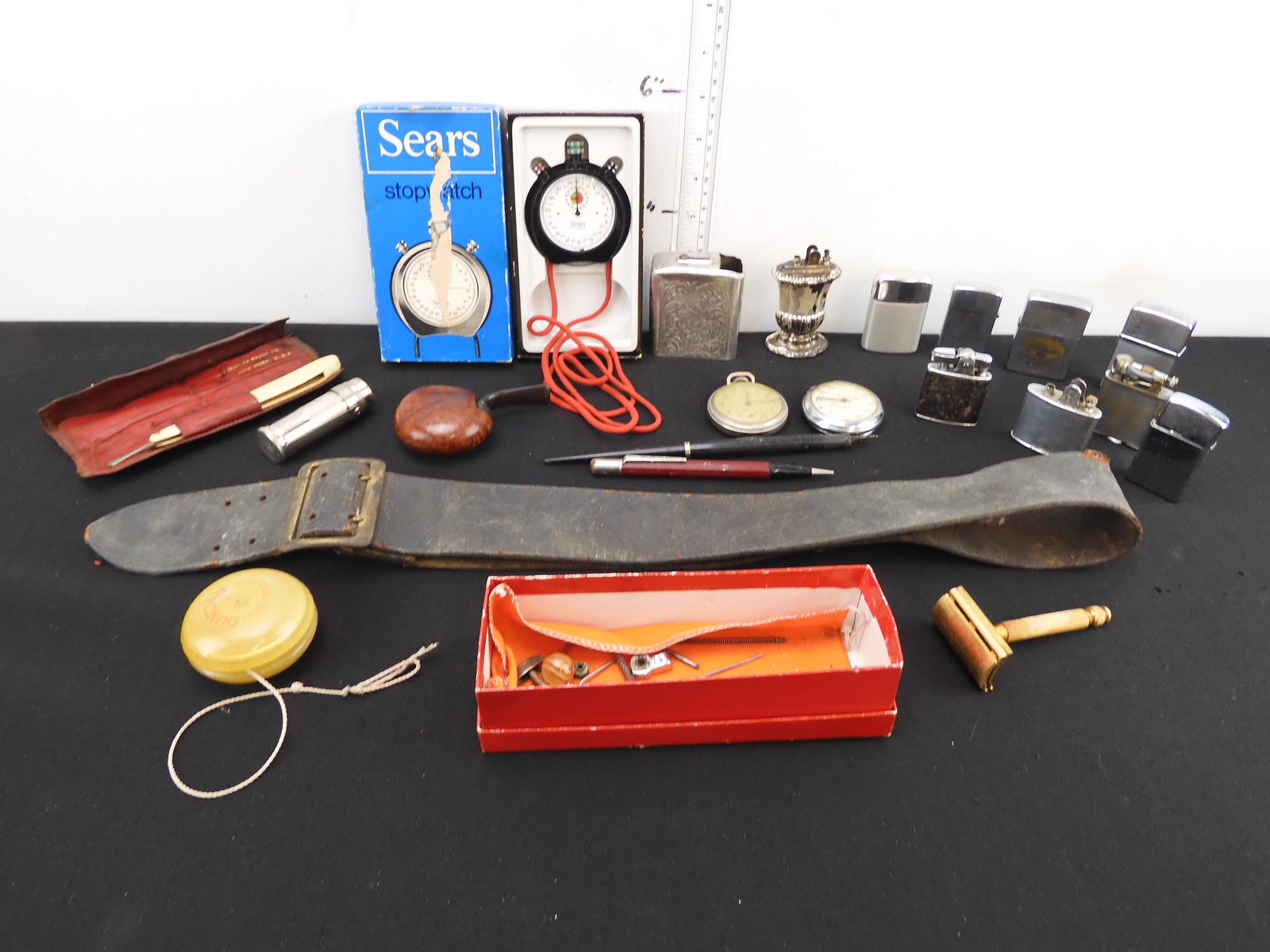 Lighters, Stop Watches, Razors. Wood Pipe, Misc. Items: Lighters, Stop Watches, Razors. Wood Pipe, Misc. Items