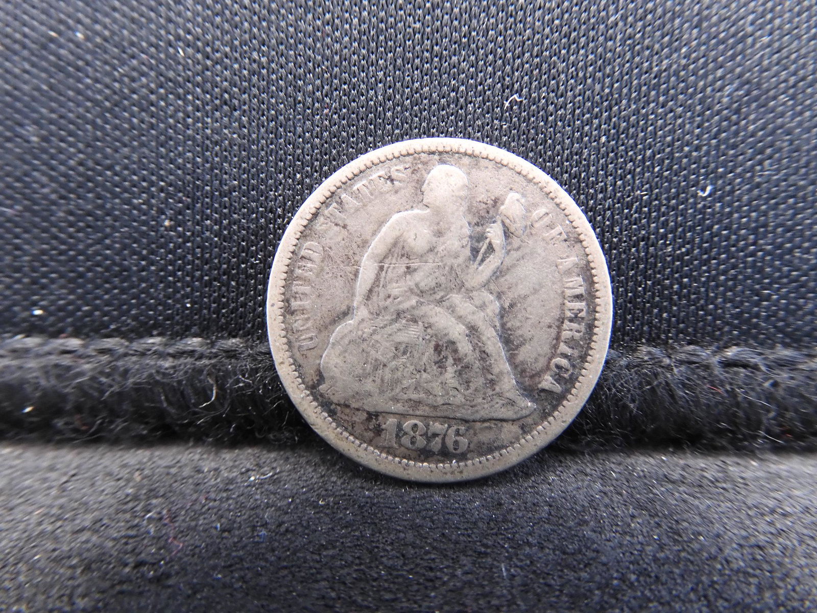 1876 Seated Liberty Silver Dime - Nice Detail (1 of 2)