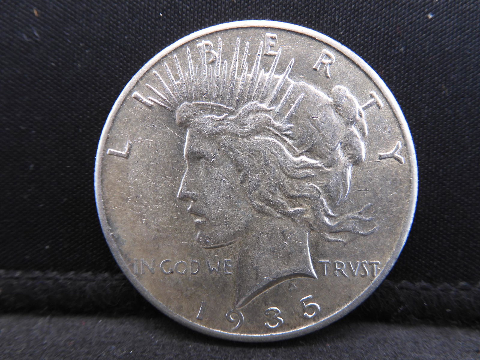 1935-S Peace Silver Dollar - Great Look! (1 of 2)