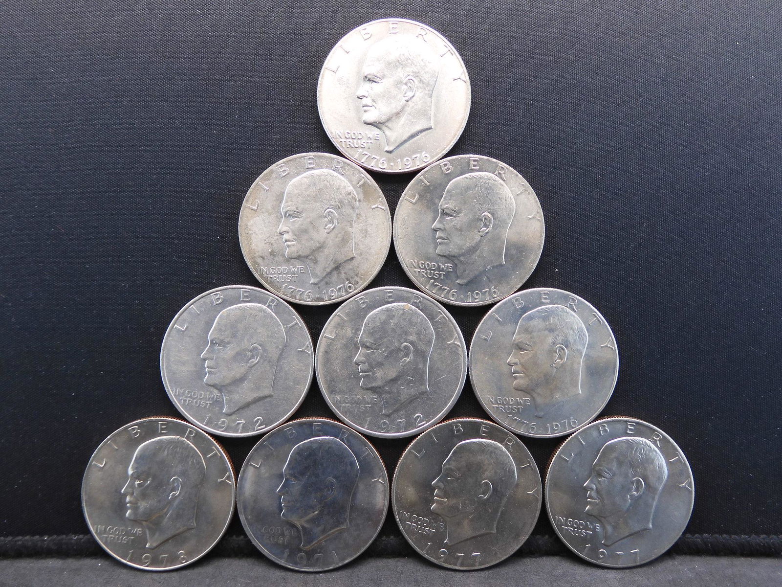 10 Eisenhower Clad Dollars (1 of 2)