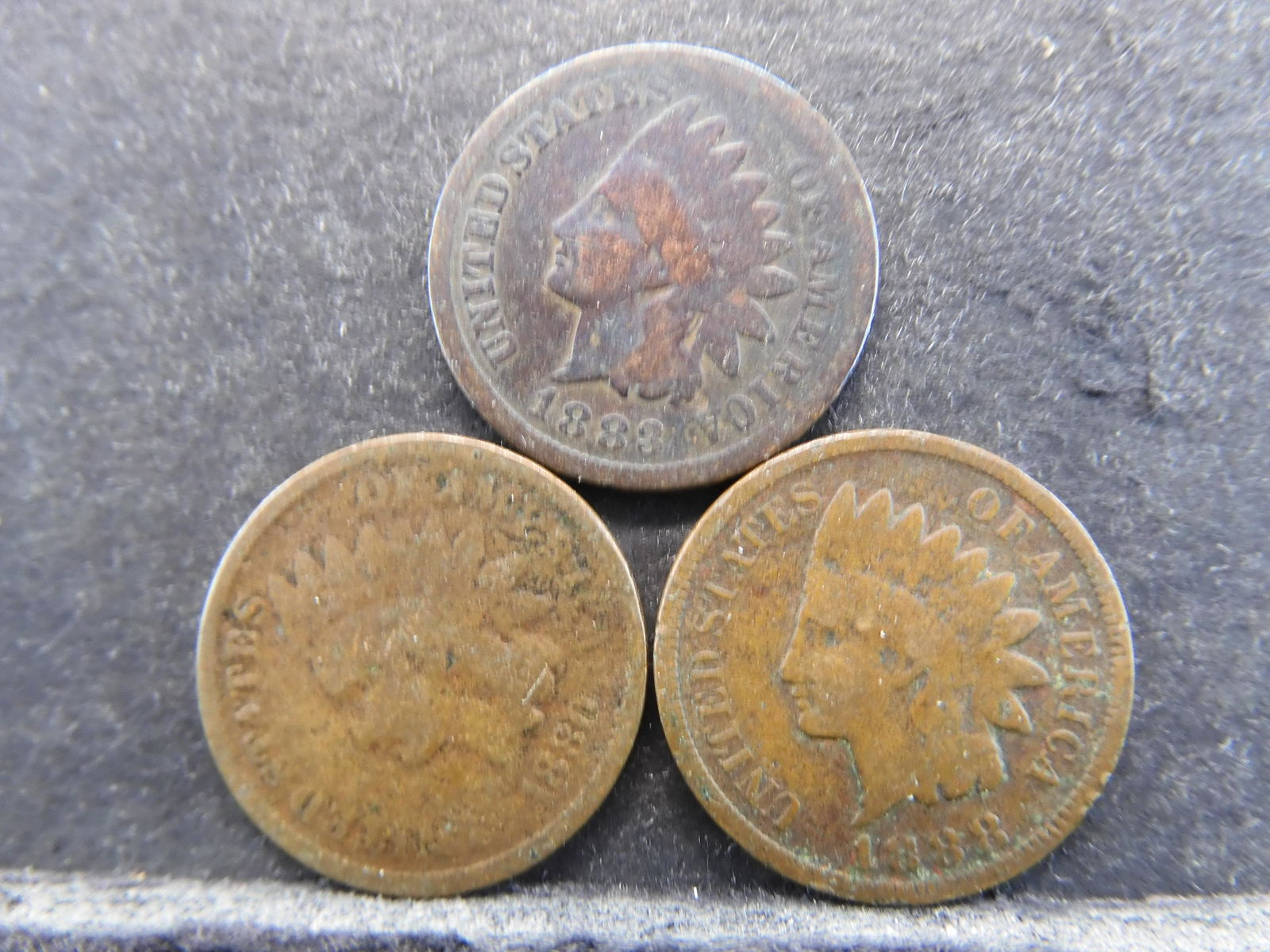 1880, 1883, 1888 Indian Cents (3 Coin Lot) (1 of 2)