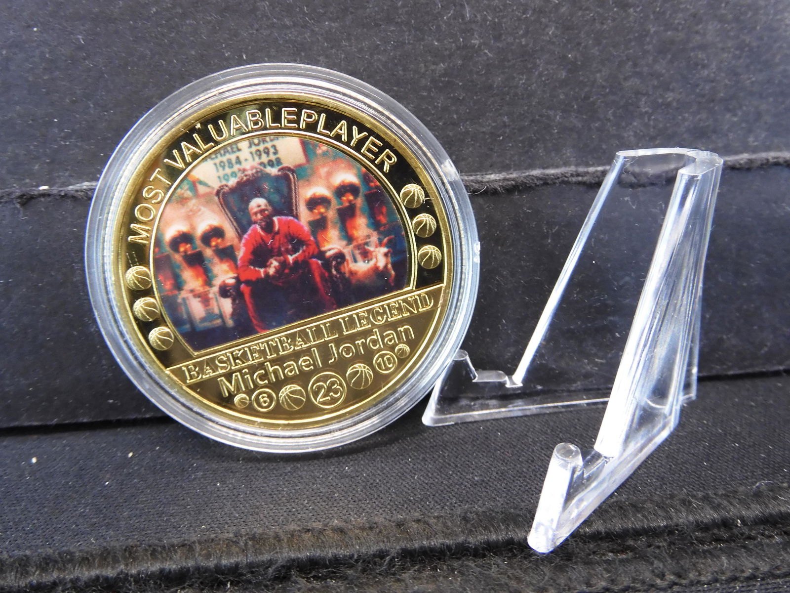 (MICHAEL JORDAN/BASKETBALL LEGEND),  (INCLUDING STAND), (1 of 4)