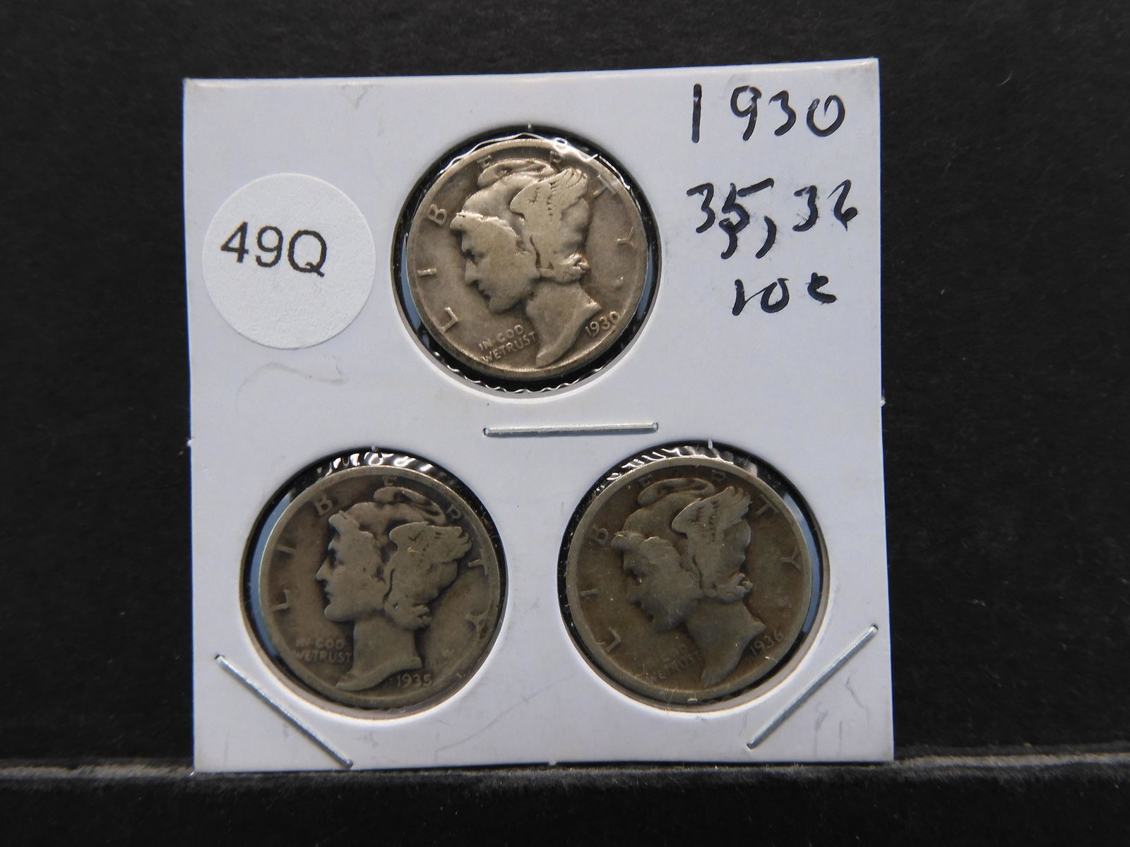 1930,35,36 Mercury Dimes (1 of 3)