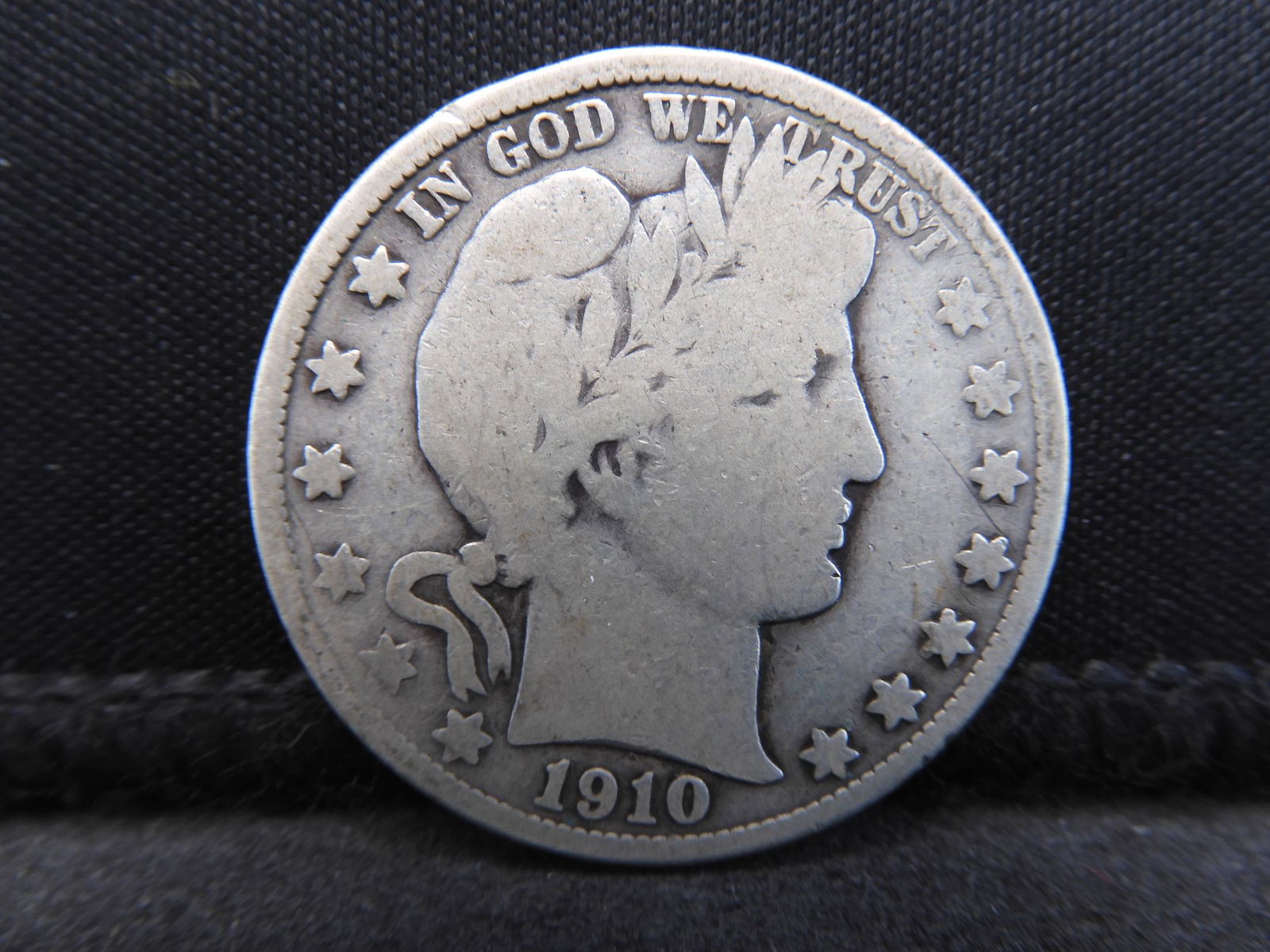 1910 Semi-Key Date Barber Half Dollar. (1 of 2)