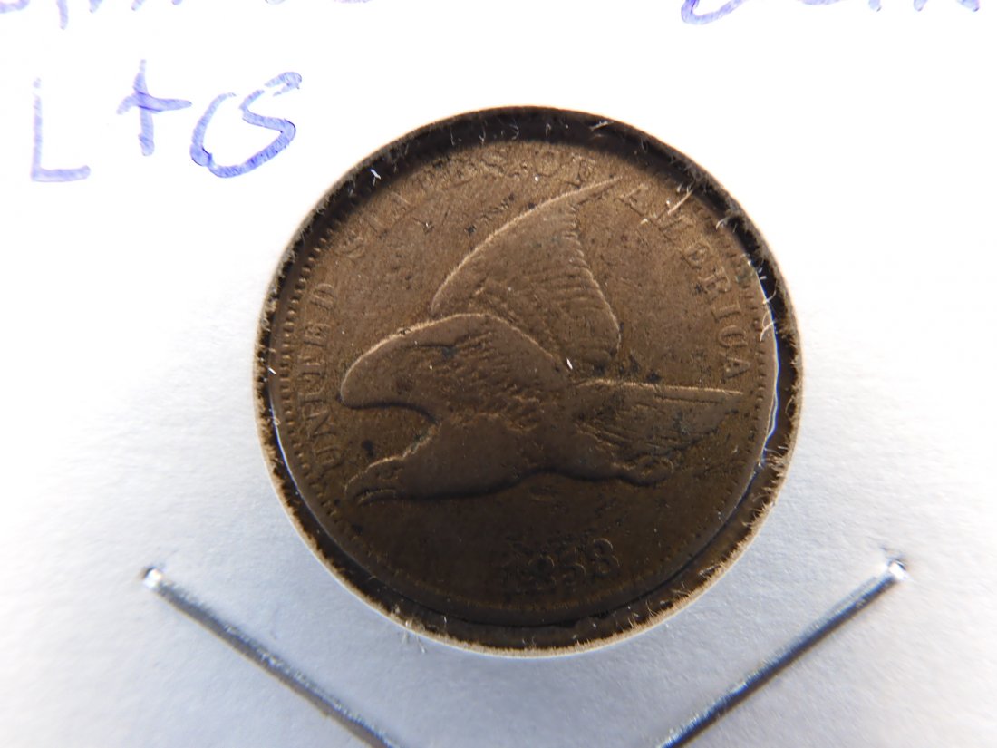 1858 SL Flying Eagle Cent.  VF detail. (1 of 3)