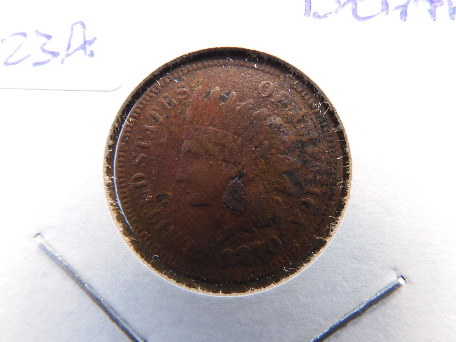 1870 Indian Cent.  VF detail.  Full Liberty but (1 of 3)