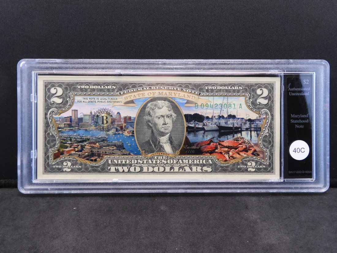 US Statehood $2 Federal Reserve Notes By Bradford (1 of 5)