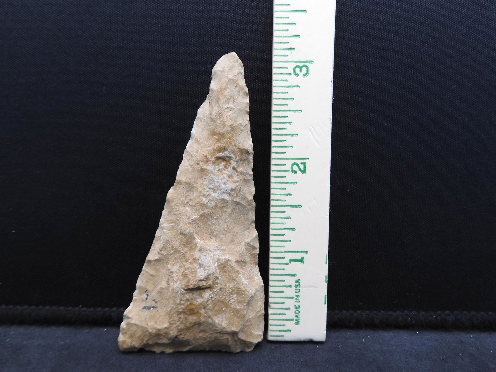 Ohio Found 3 inch triangular blade.  Probable Archaic. (1 of 4)