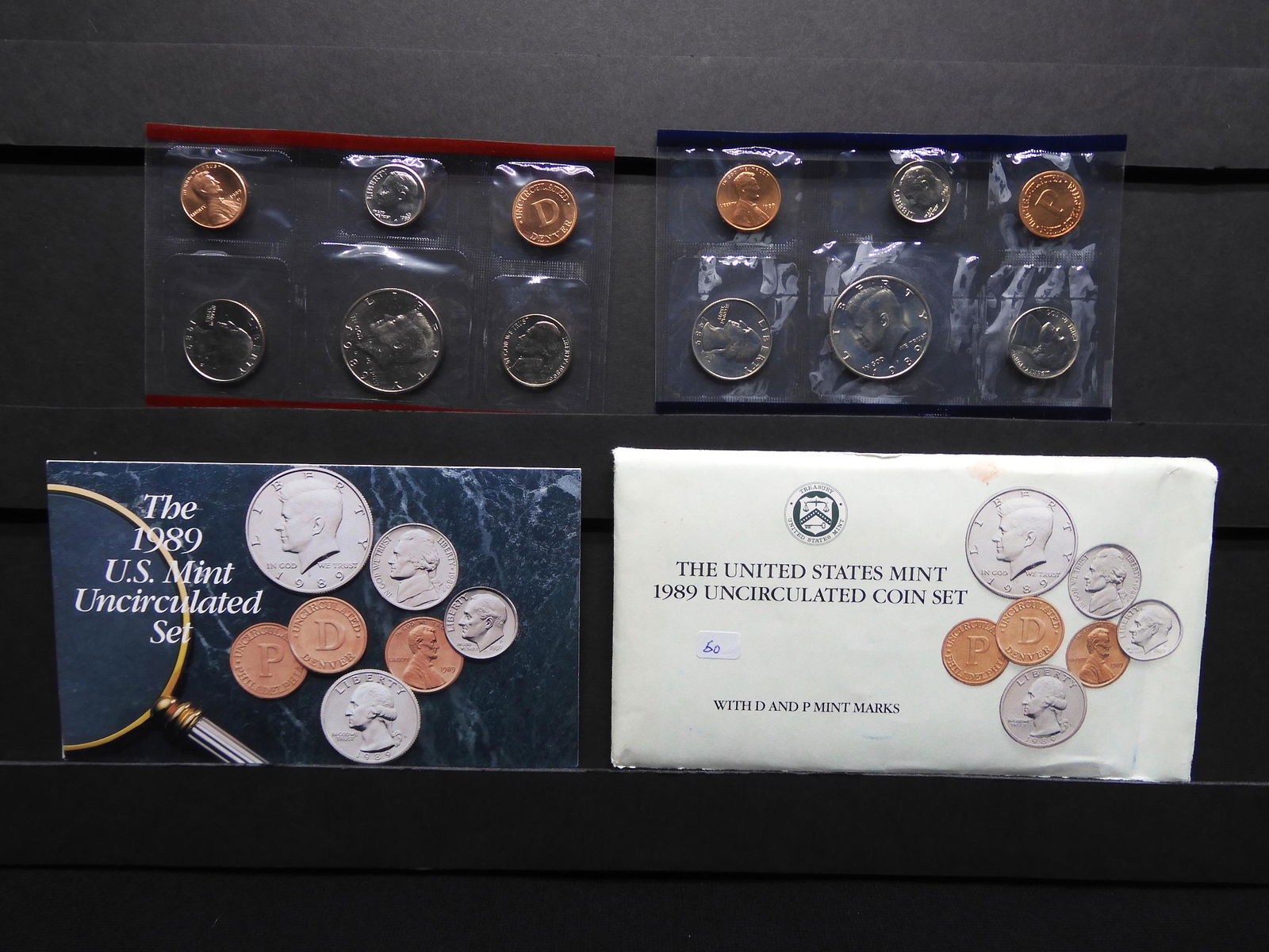 1989 P/D 10-coin US Mint Set.  GEM in original holder. (1 of 6)