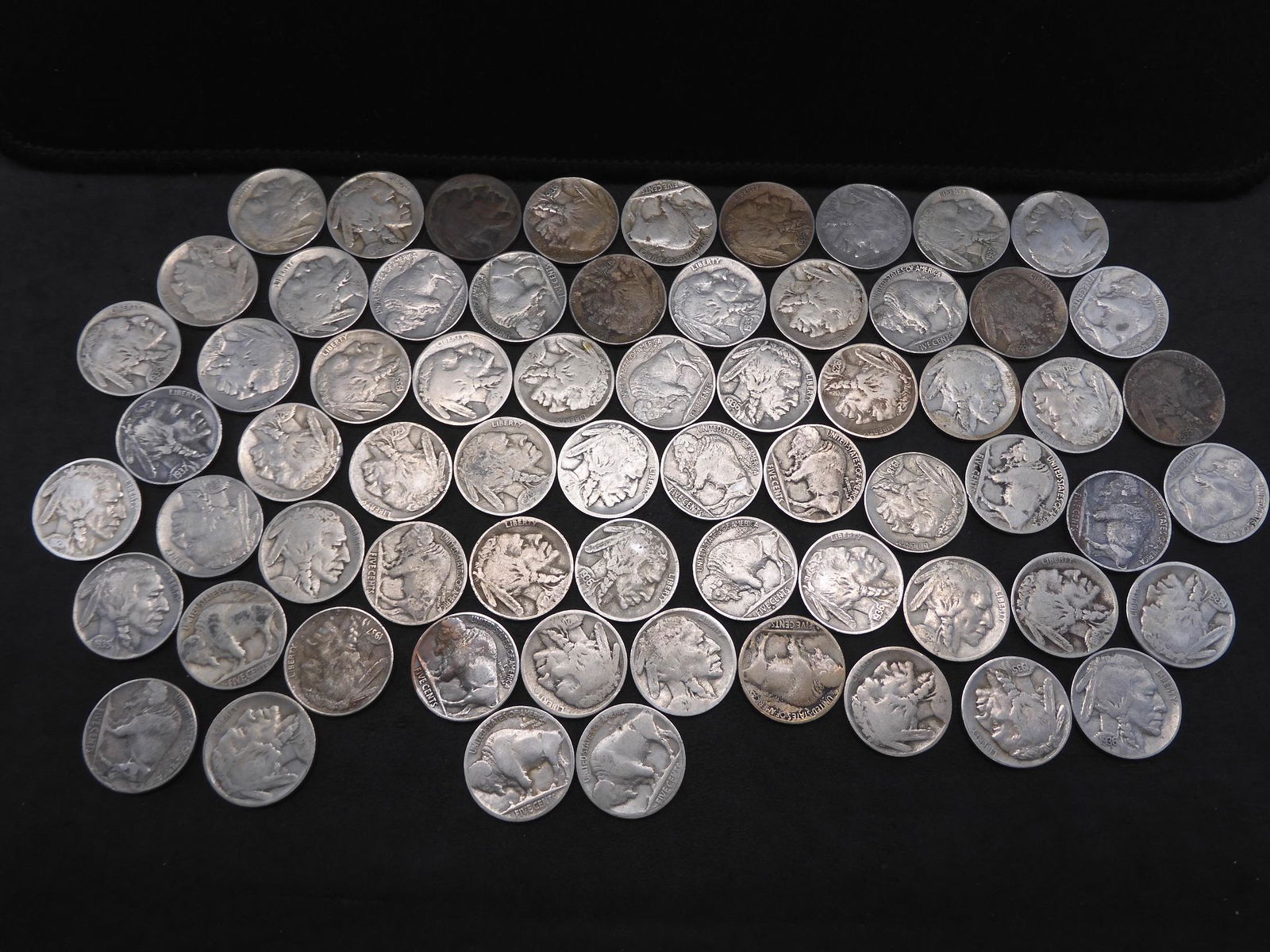 66 – Mixed Buffalo Nickels, 90% have full dates (1 of 4)