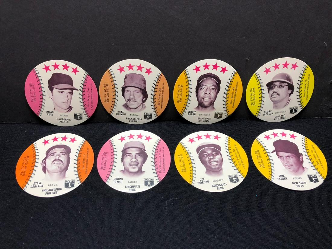 1976 MSA MLB Isaly Discs Lot of 19 - Nolan Ryan, Johnny: 1976 MSA MLB Isaly Discs Lot of 19 - Nolan Ryan, Johnny Bench, Hank Aaron, Mike Schmidt, etc