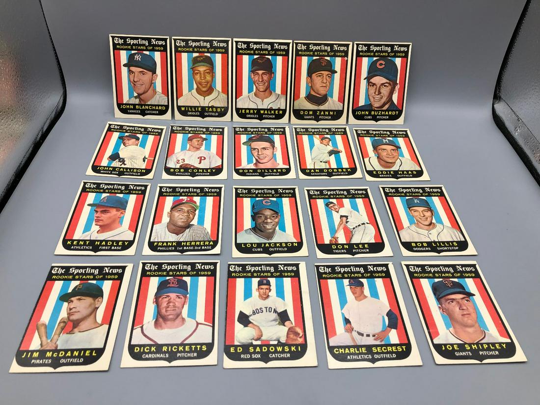 1959 Topps Baseball Lot of 20 Sporting News Rookie (1 of 6)