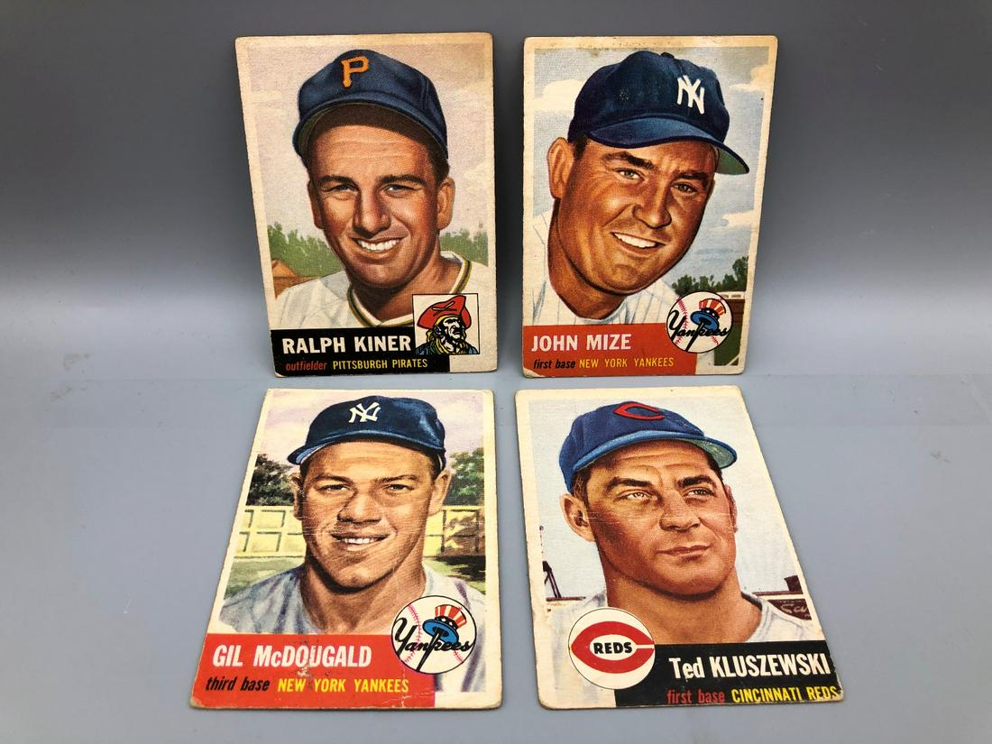 1953 Topps Ralph Kiner, Johnny Mize, Gil McDougald, Ted (1 of 6)