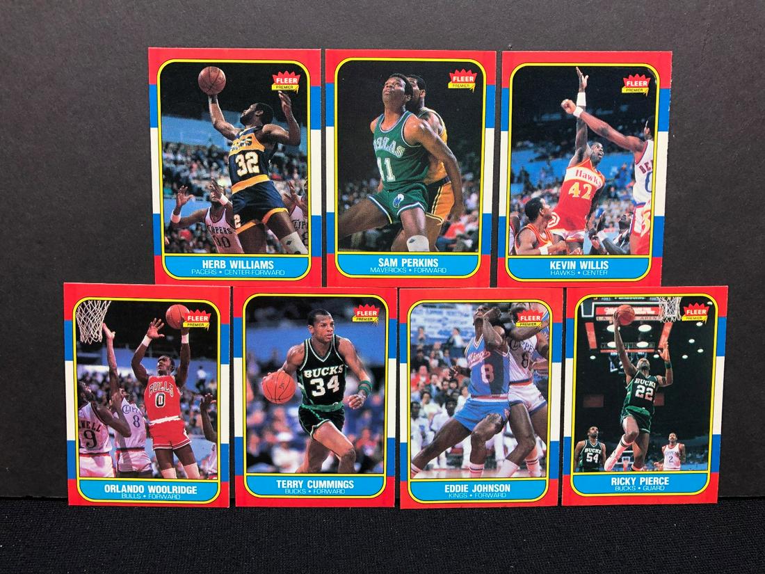 1986-87 Fleer Basketball Lot of 7 Cards- Sam Perkins (1 of 2)