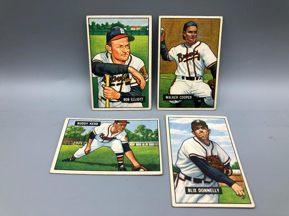 1951 Bowman Baseball Lot of 4 - Varying Conditions - (1 of 2)