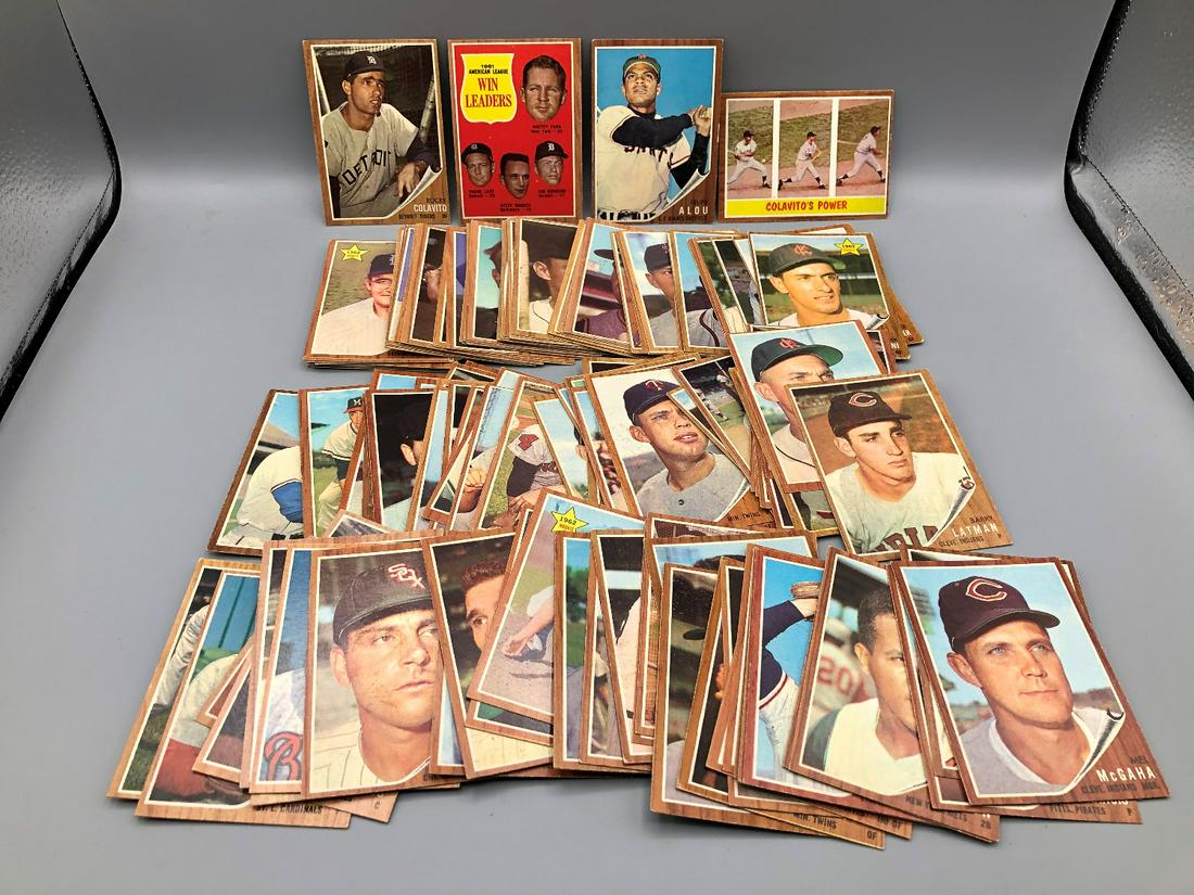 1962 Topps Baseball lot of 125 cards (1 of 3)