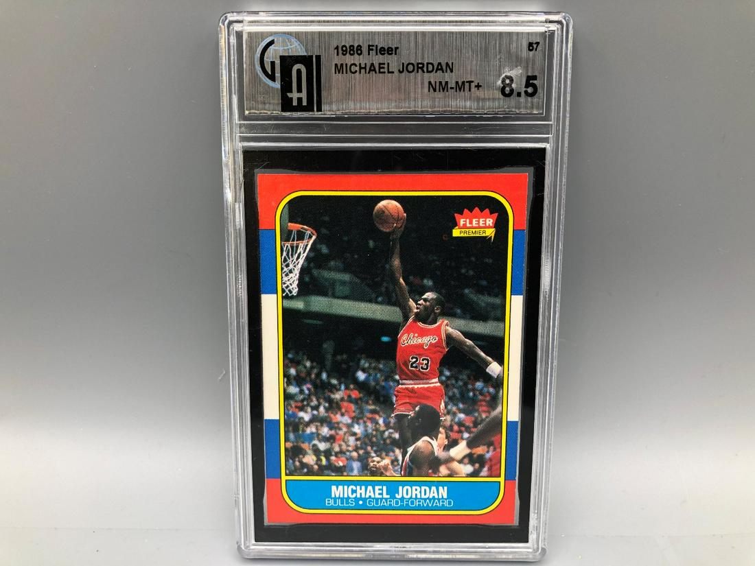 1986-87 Fleer Michael Jordan #57 Rookie Card GAI 8.5 (1 of 8)