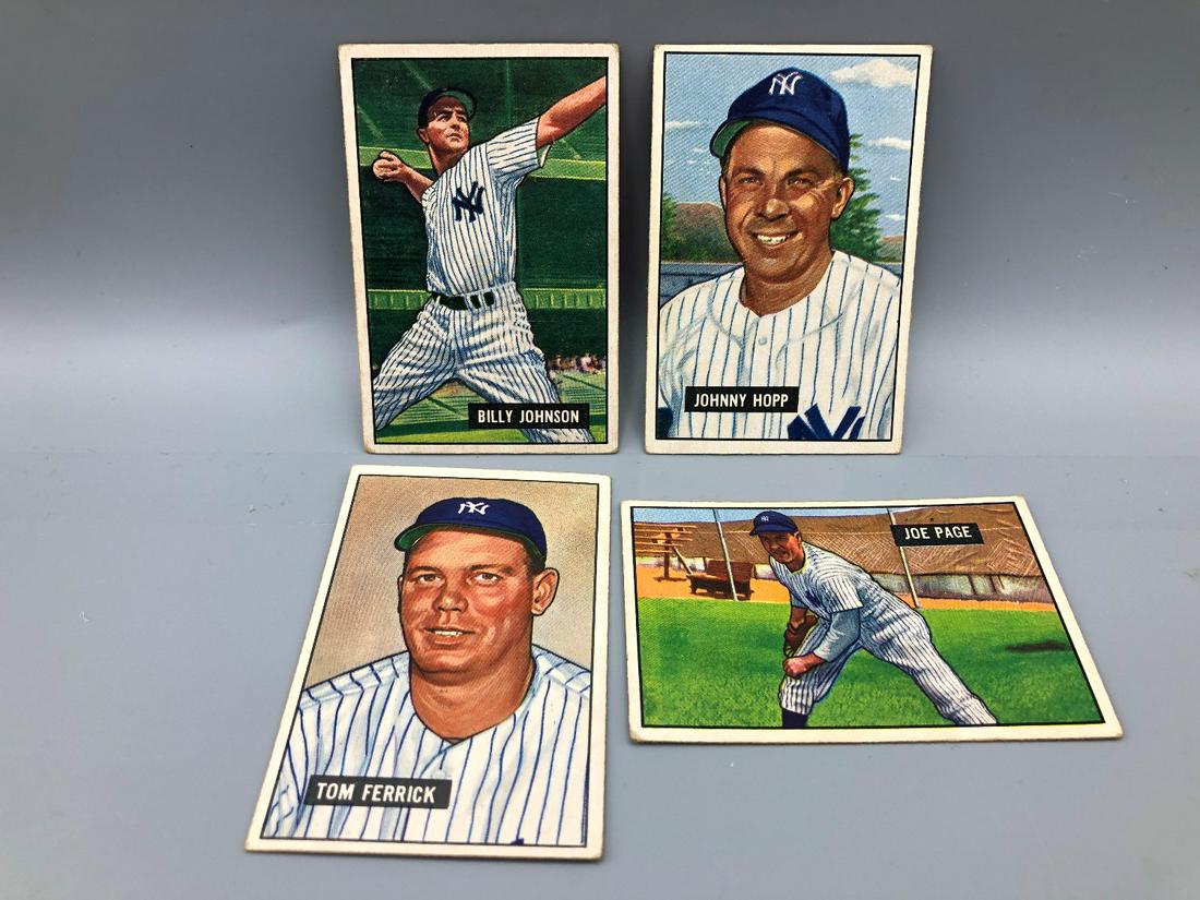 1951 Bowman Baseball Lot of 4 - Varying Conditions - (1 of 2)