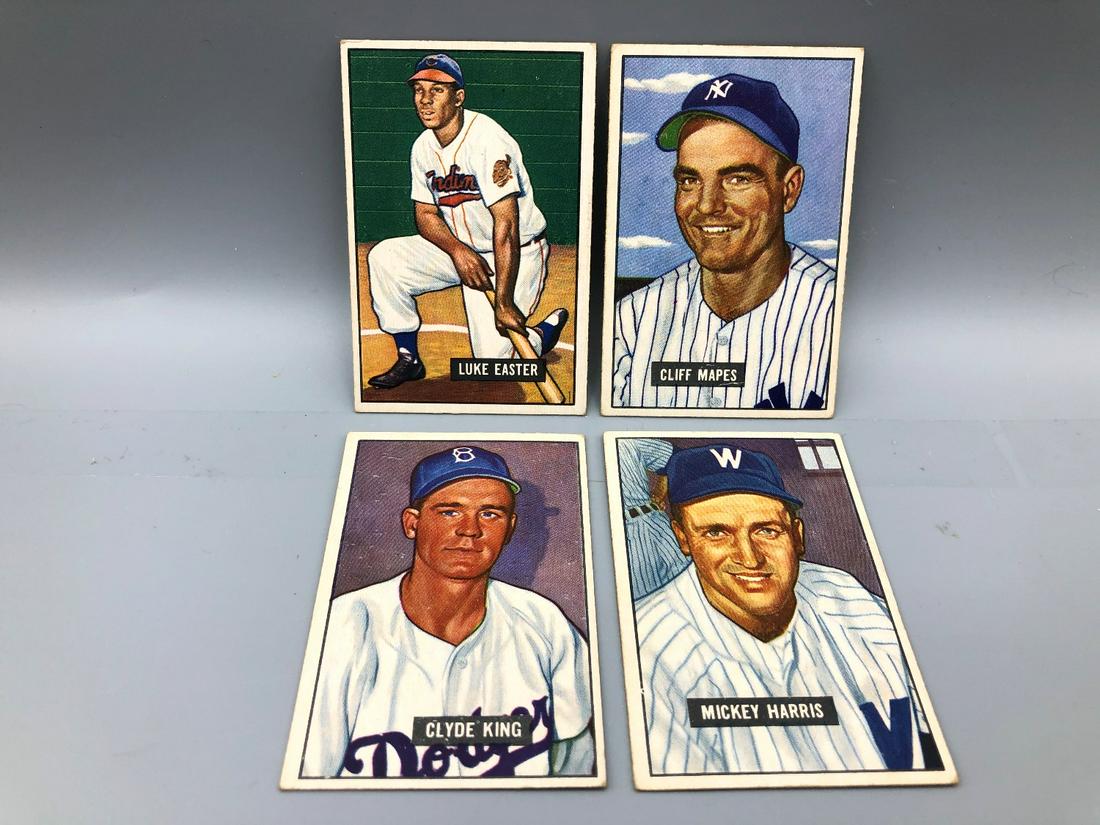 1951 Bowman Baseball Lot of 4 - Varying Conditions - (1 of 2)