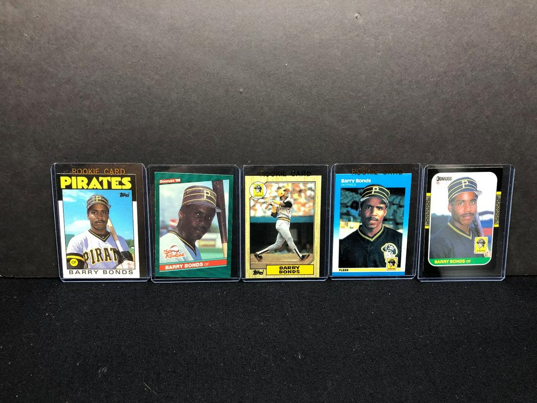 1986-87 Barry Bonds Lot of 5 Rookie Cards: 1986-87 Barry Bonds Lot of 5 Rookie Cards
