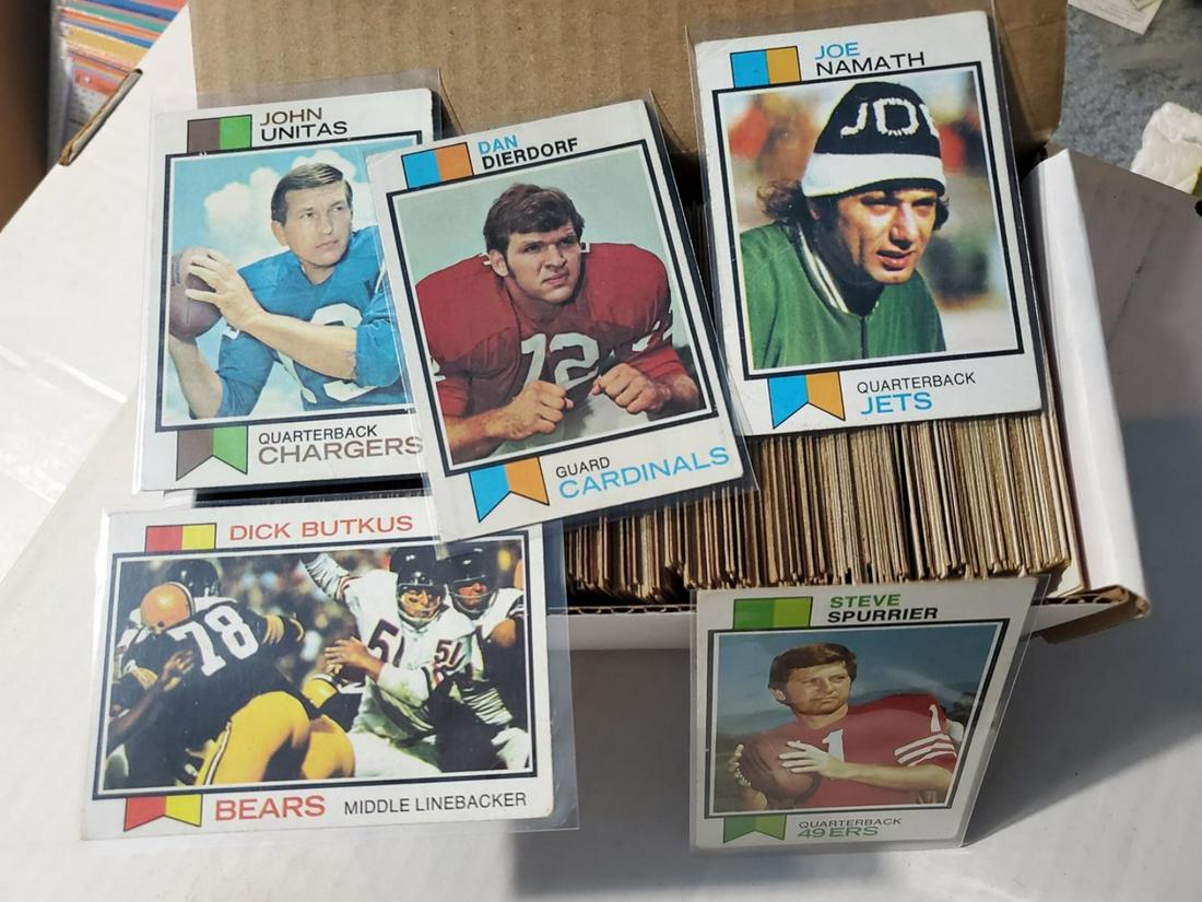 1973 Topps Football Partial Set 367/528 w/ Namath, (1 of 2)