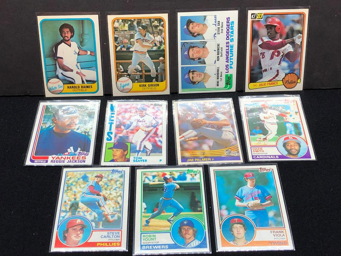 1981-1984 Baseball Lot of 11 Stars - Harold Baines RC, (1 of 6)