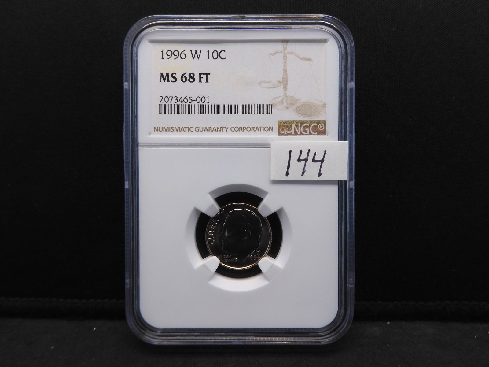 1996-W NGC MS68 Full Torch Lines Roosevelt Dime Key (1 of 4)