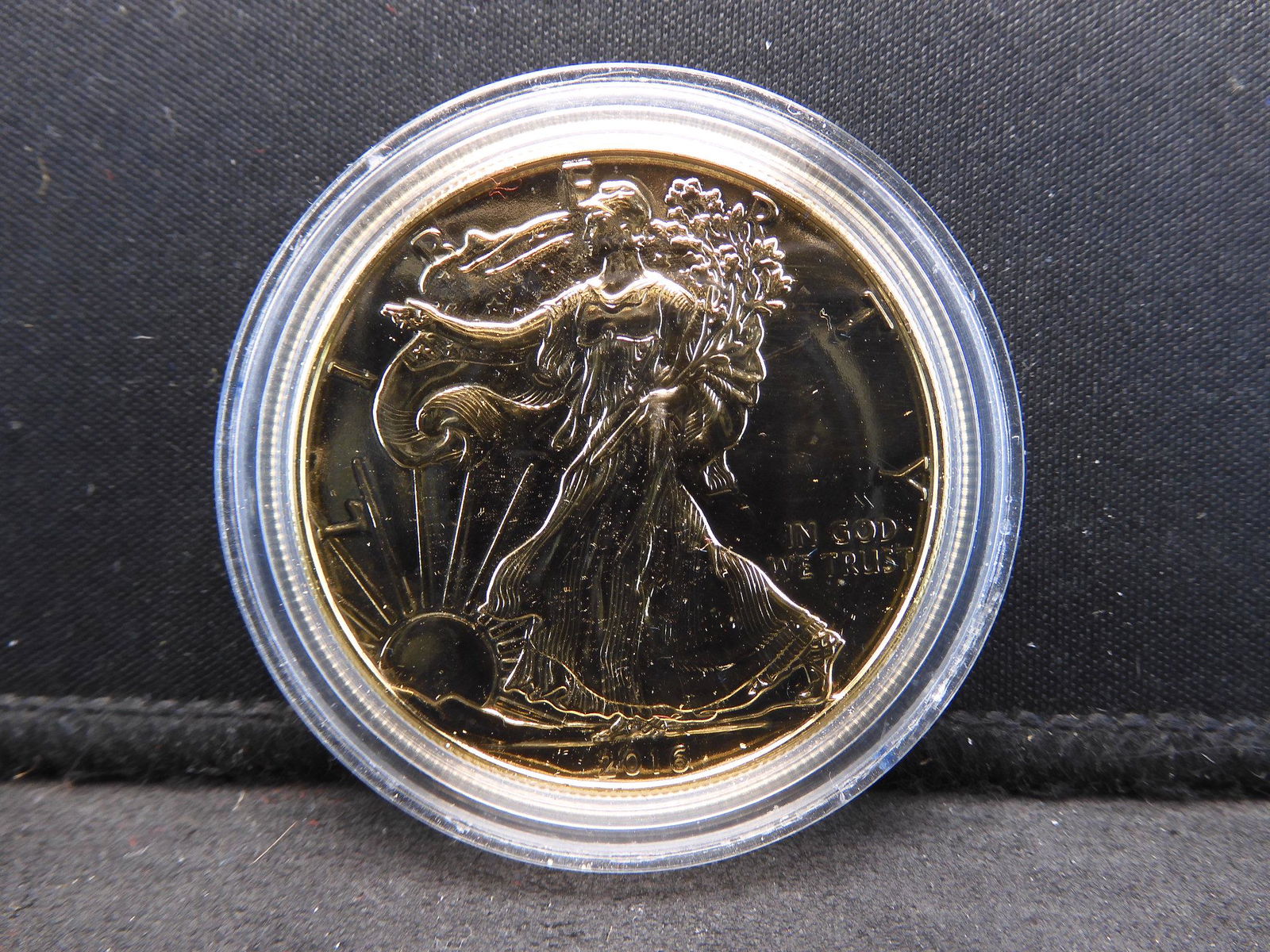 Gold Plated Silver American Eagle 2016 with Case (1 of 7)