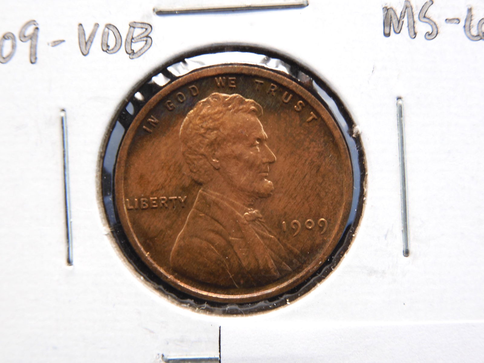 High Grade Red & Brown 1909-VDB Lincoln Wheat Cent (1 of 3)