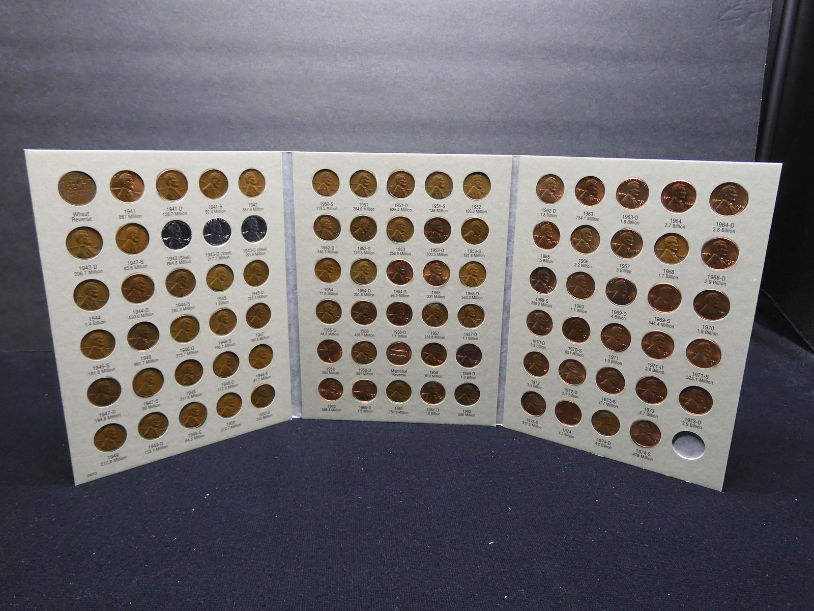 1941-1974 Lincoln #2 Album Complete w/Many High Grades (1 of 7)