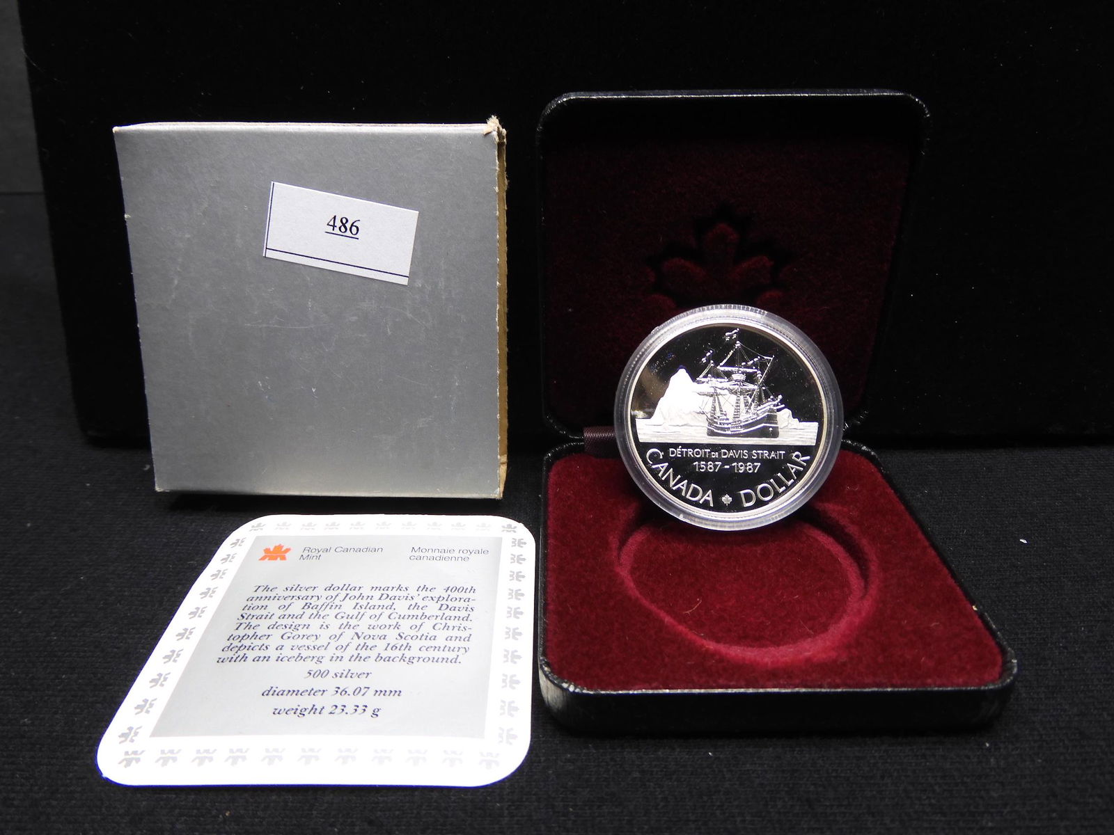 1987 SILVER Proof Canada Dollar with Wooden Ship (1 of 4)