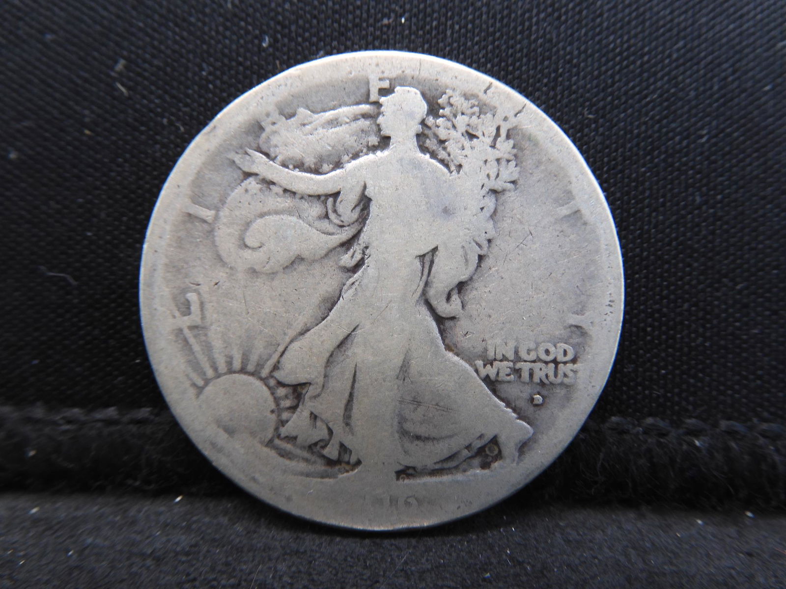 1916-D Walking Liberty Half Dollar First Year Tough (1 of 2)