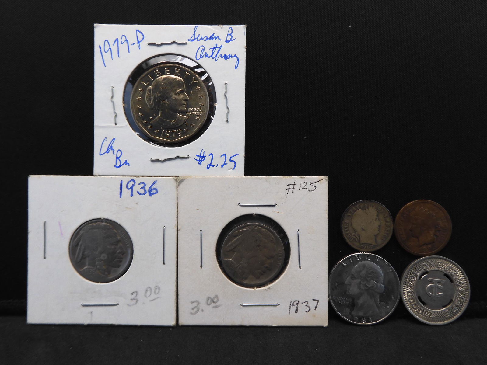 (7) Coin Grab Bag Includes Buffalos & Silver Dime (1 of 7)