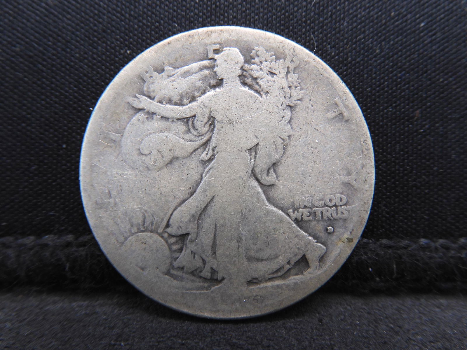1916-D Walking Liberty Half Dollar First Year Tough (1 of 2)