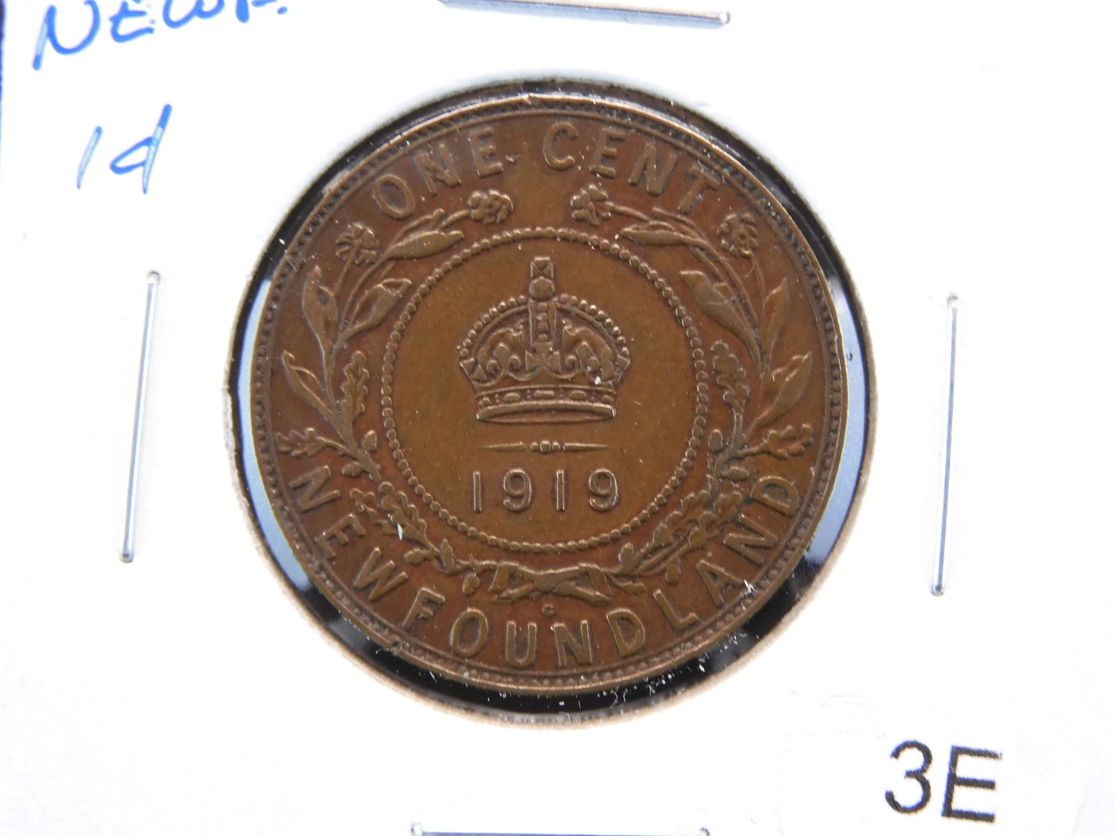 1919-C Newfoundland 1c.  AU. (1 of 3)