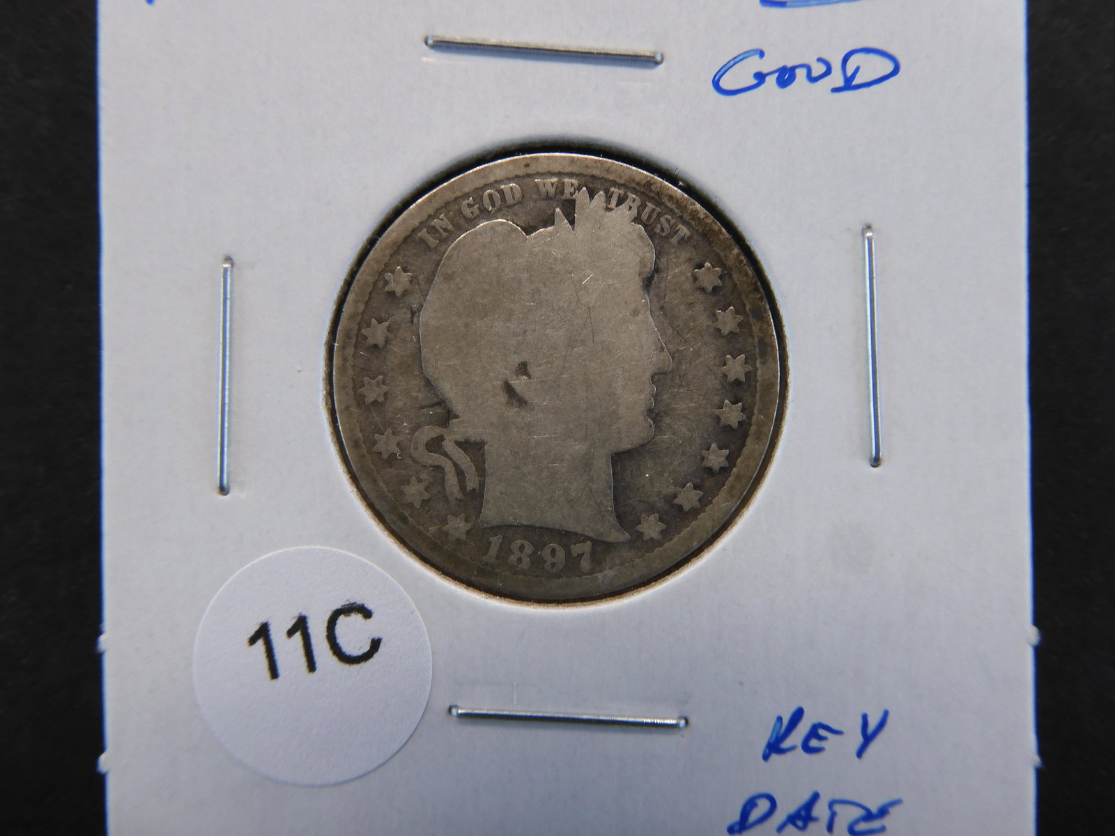 1897-O Barber 25c.  Good.  Key Date. (1 of 3)