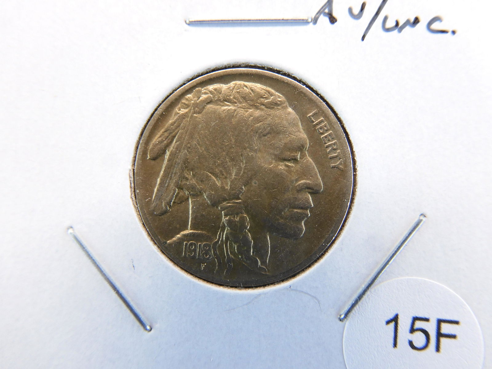 1918 Buffalo 5c.  AU/UNC. (1 of 3)