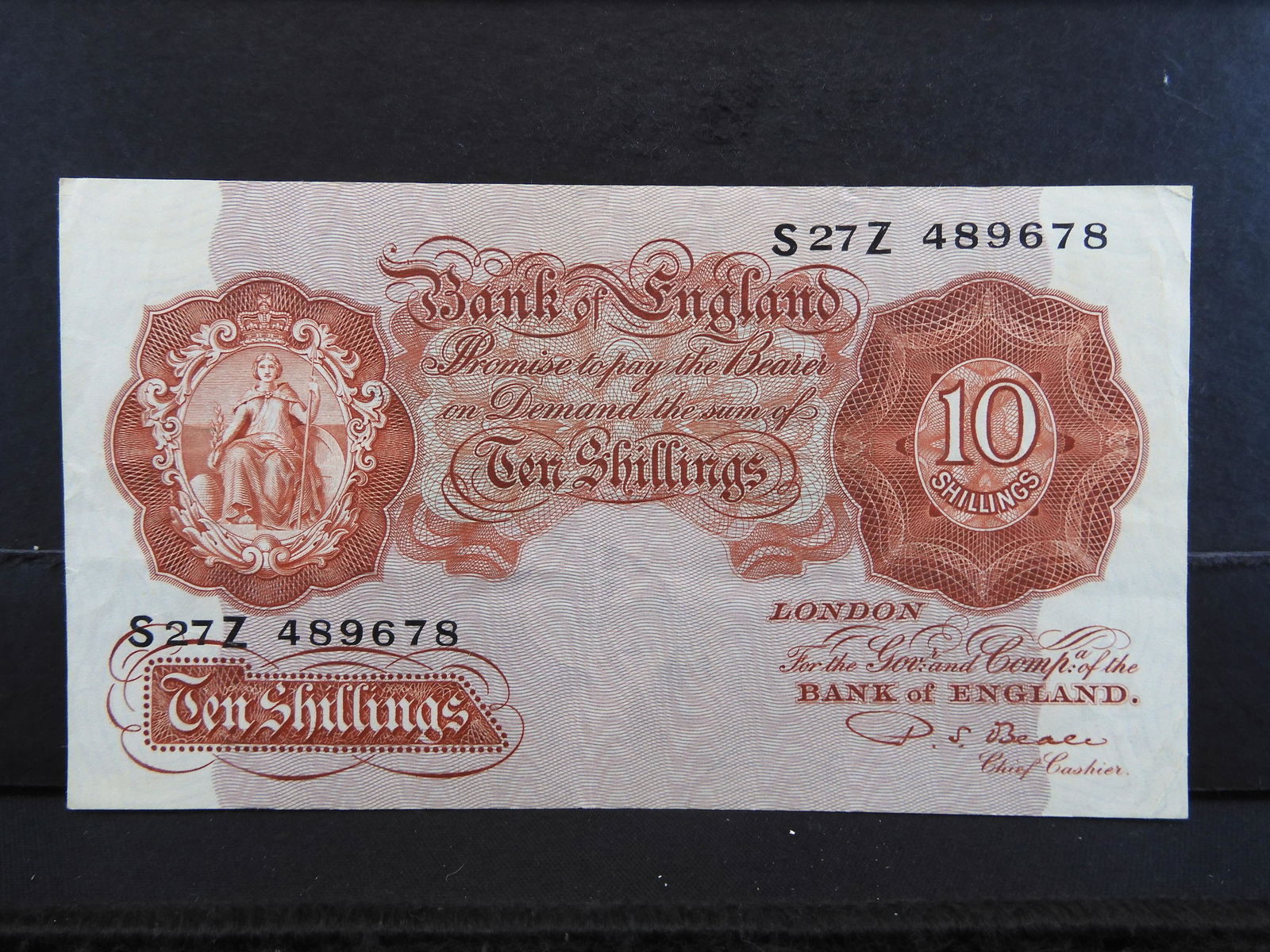 ND (1948-49) Great Britain 10 Shillings.  Scarce Note. (1 of 2)