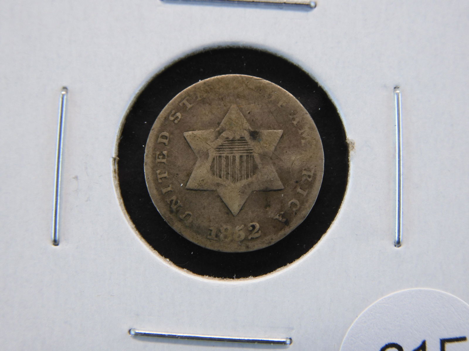 1852 3c Silver.  VG+. (1 of 2)