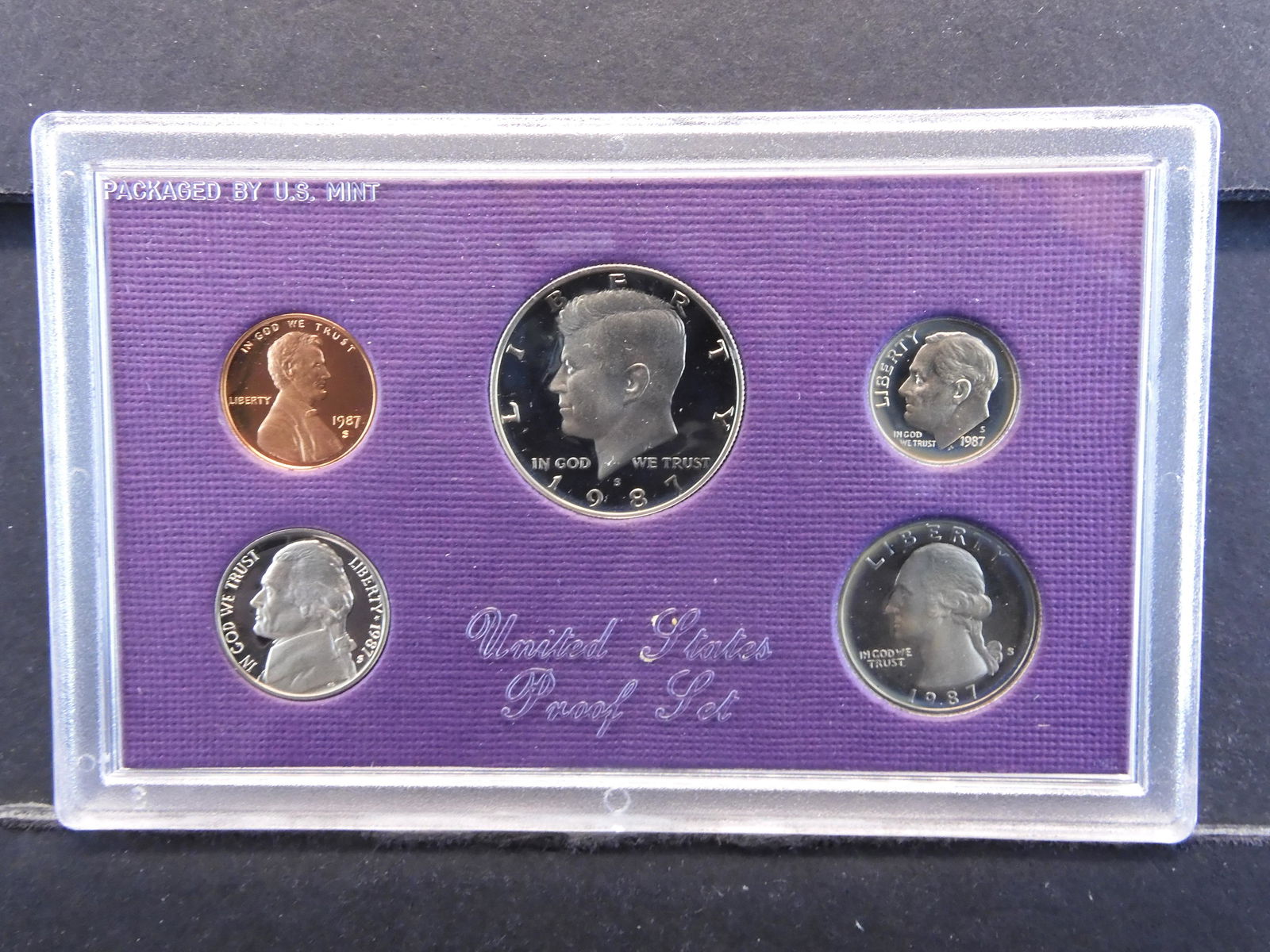 1987 US Mint Proof Set.  5 Coins. (1 of 4)