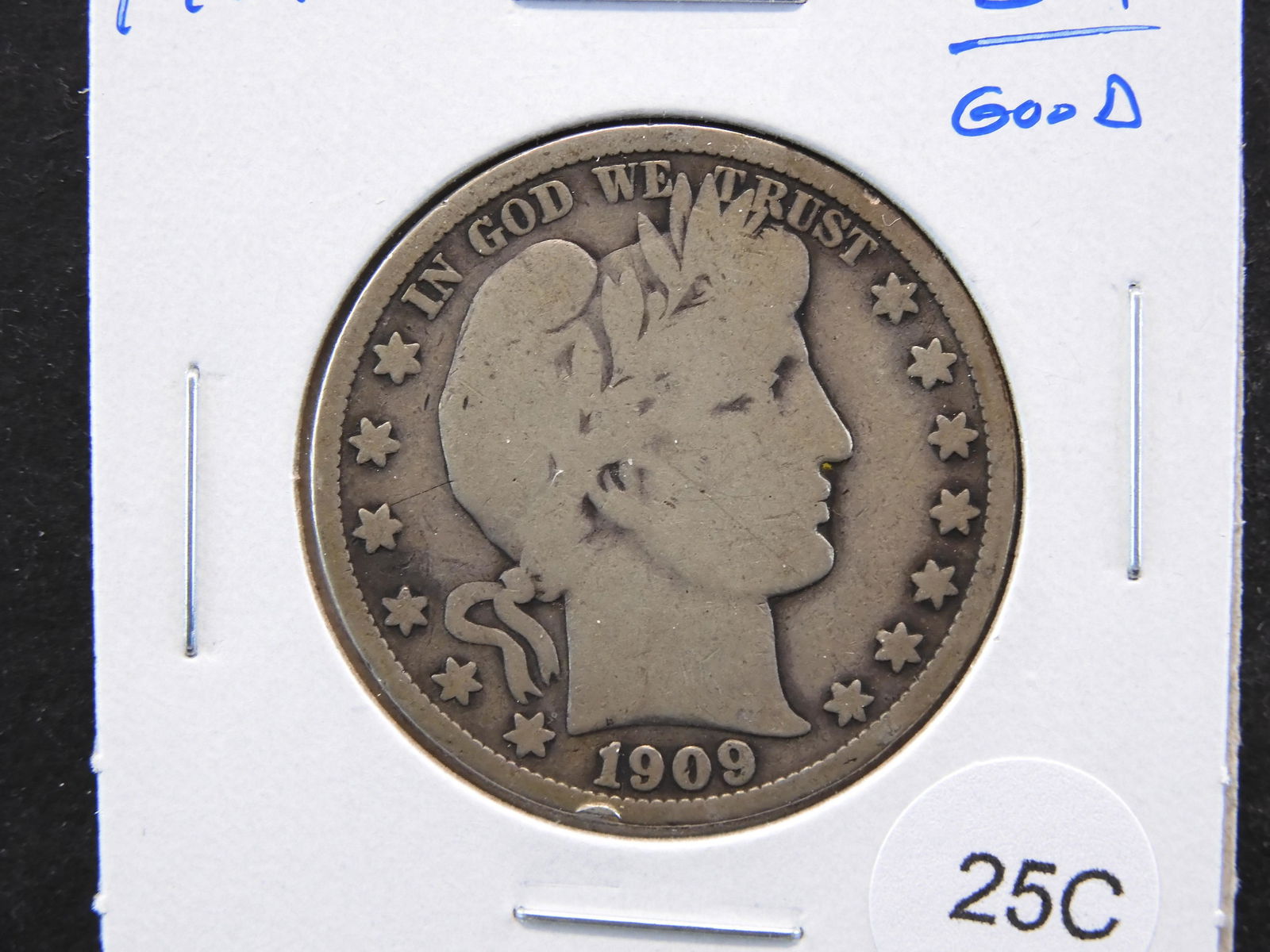 1909-S Barber 50c.  Good. (1 of 3)