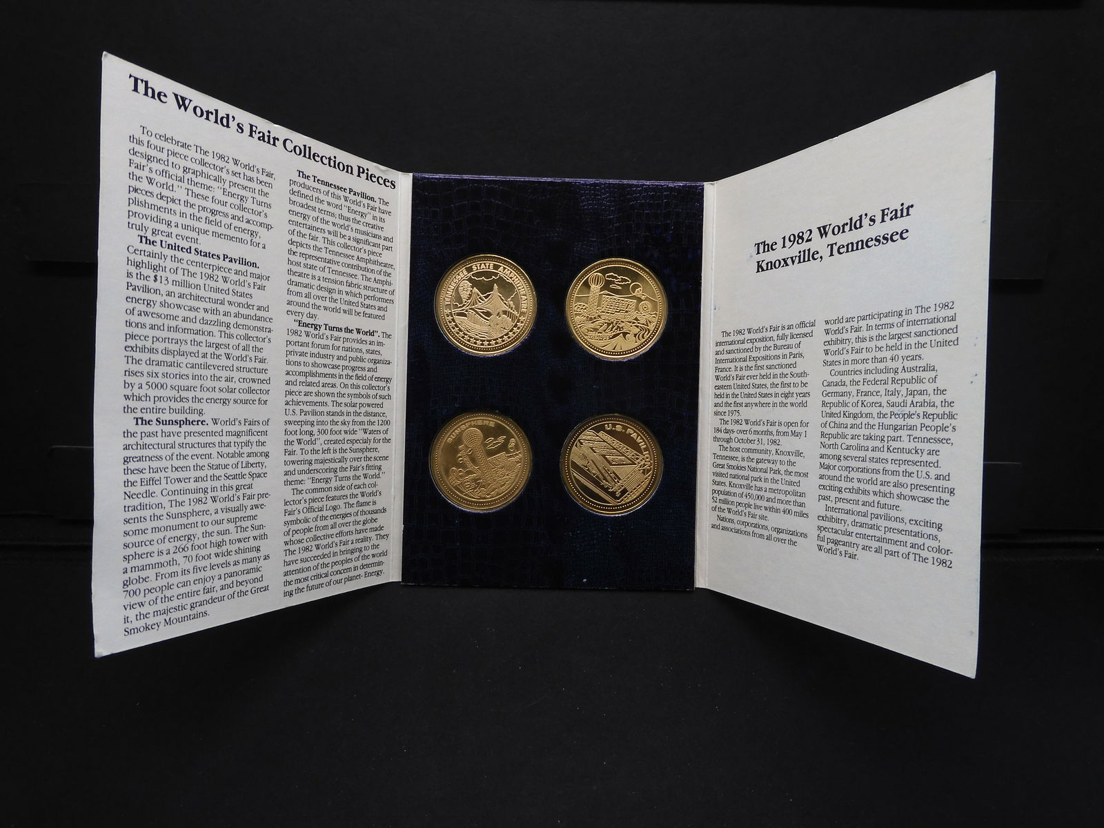 1982 World's Fair, Knoxville, Tennessee. 4 Medal Set.