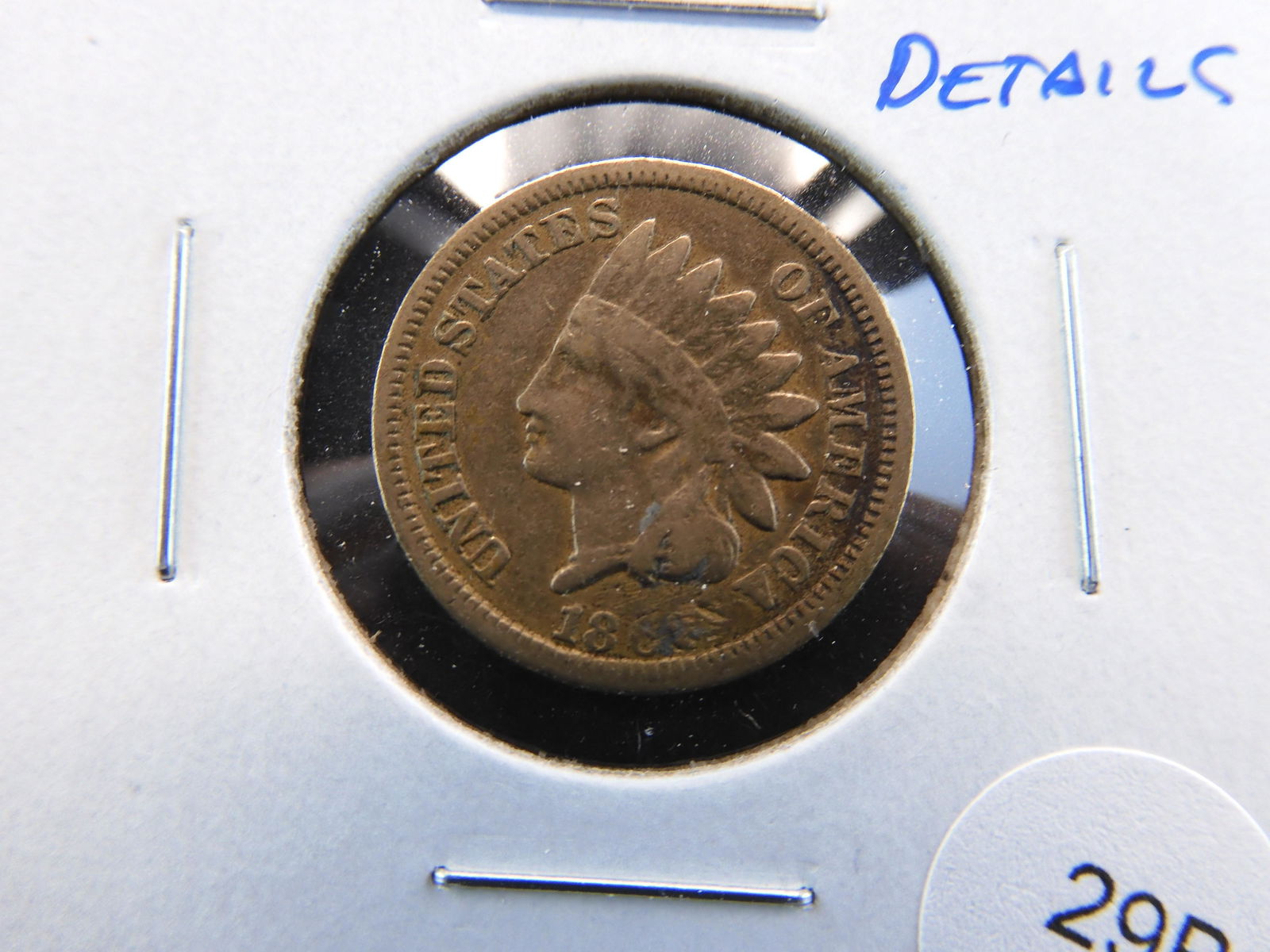 1862 Indian 1c.  Fine Details. (1 of 3)