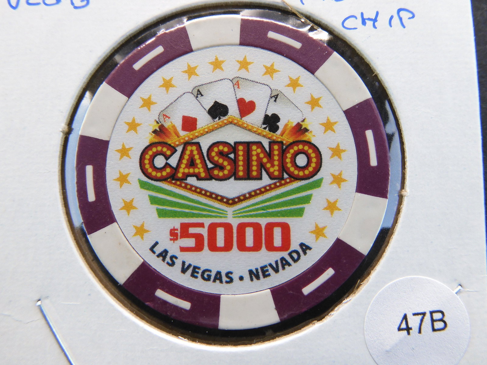 Las Vegas $5,000 Casino Chip.: Las Vegas $5,000 Casino Chip.