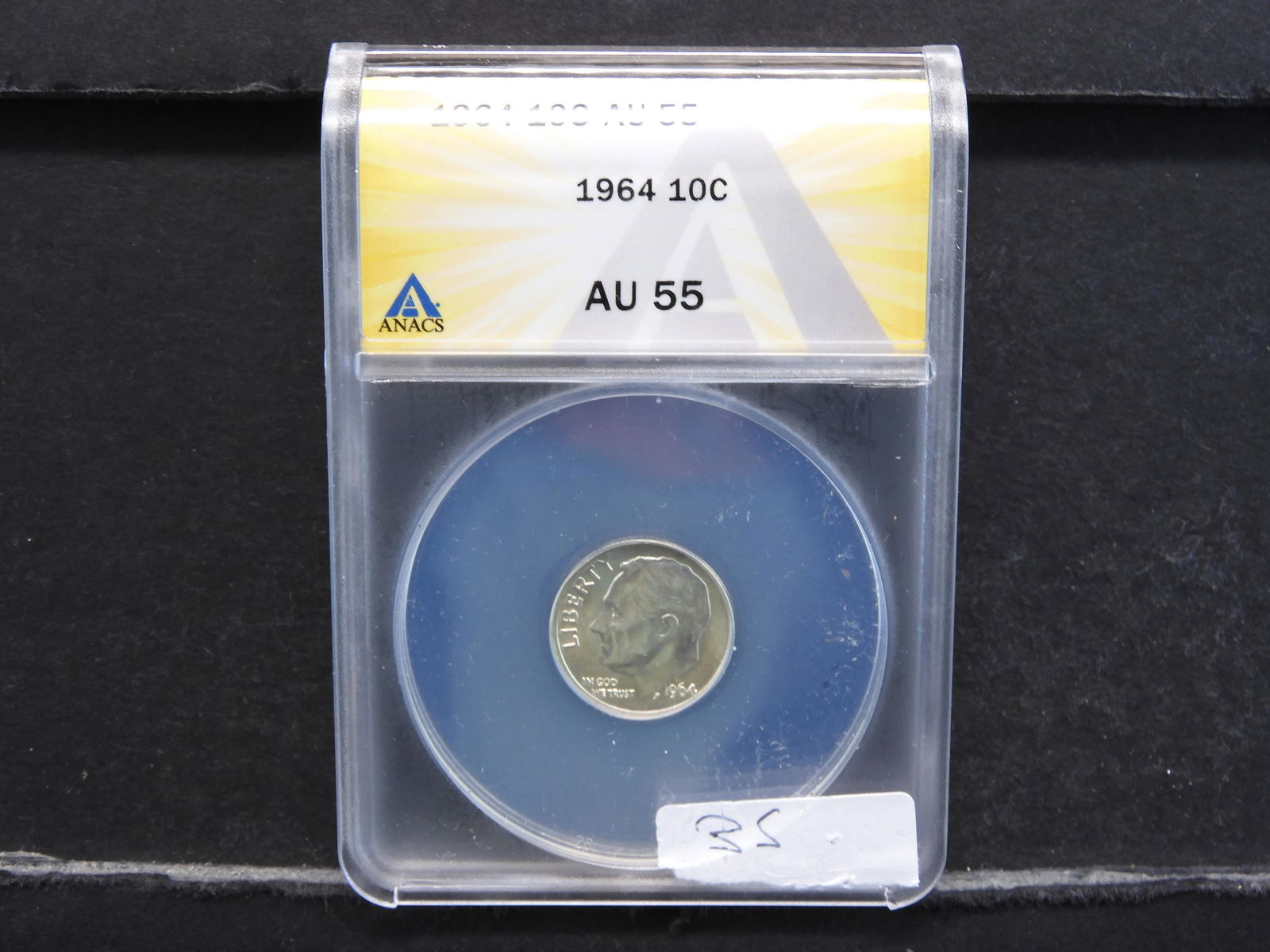 ANACS AU 55 1964 Roosevelt Silver dime (1 of 4)