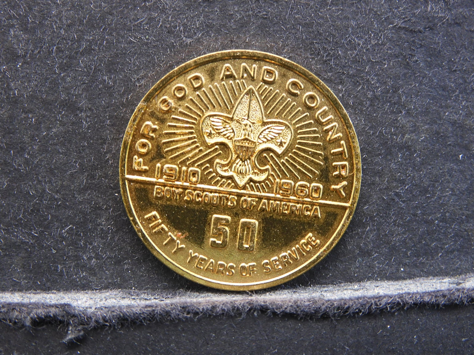 UNC BSA 1910-1960 Boy Scout Oath Coin Token 50 Fifty: UNC BSA 1910-1960 Boy Scout Oath Coin Token 50 Fifty Years of Service