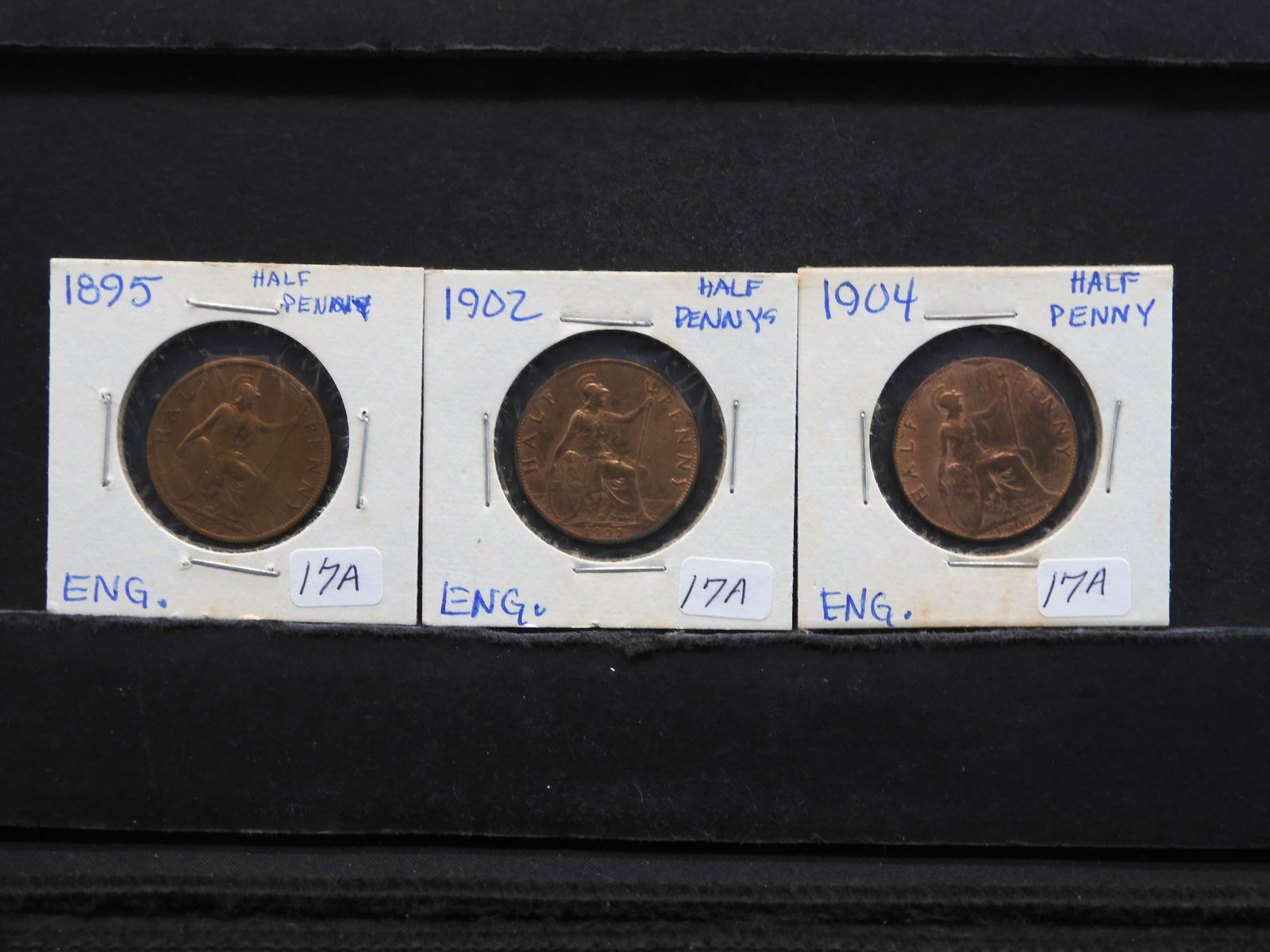 1895 1902, 1904 Great Britain Half Pennies (1 of 8)