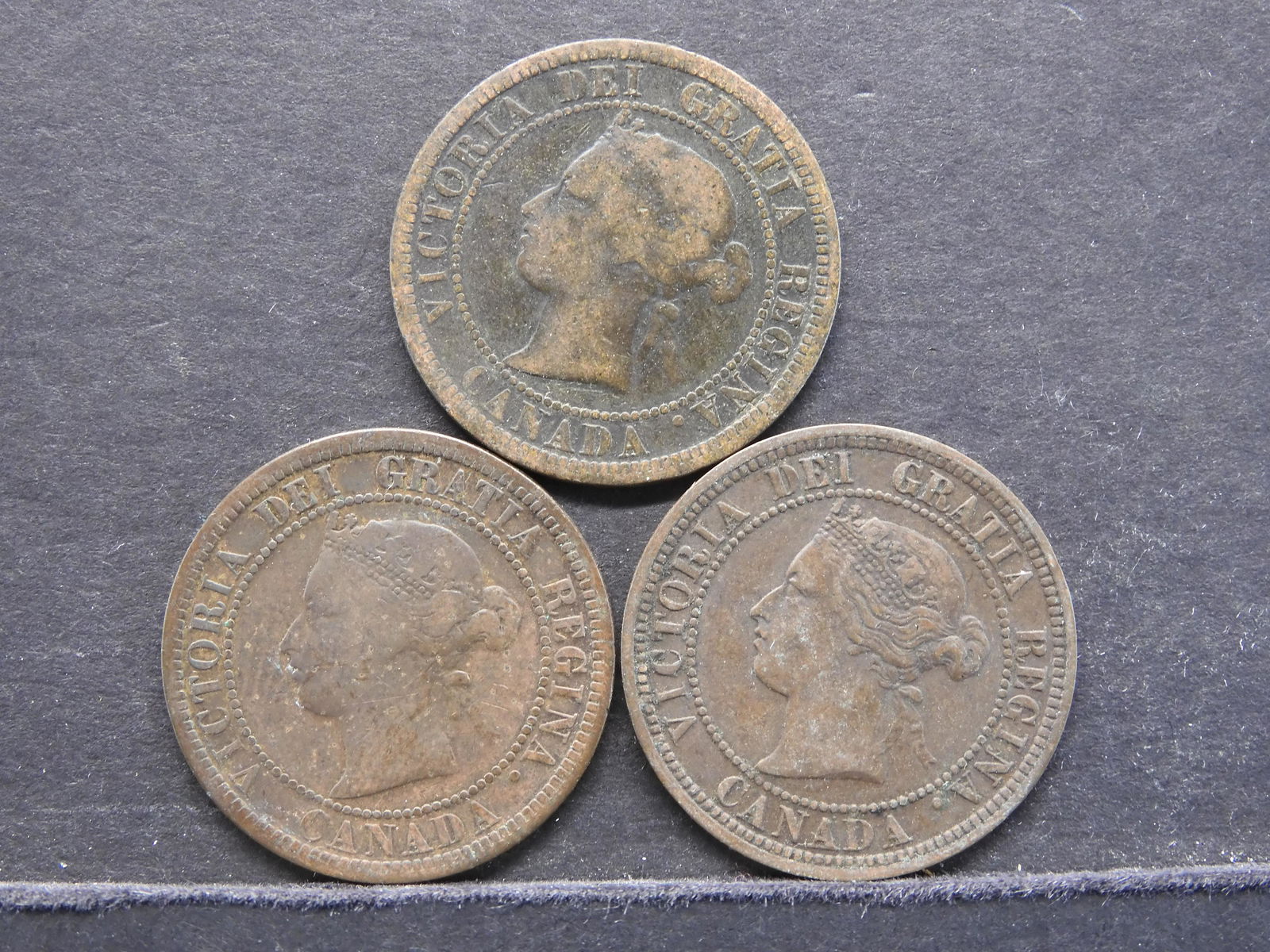 (3) 1876-H CANADIAN CENTS (4 MILL) (1 of 2)